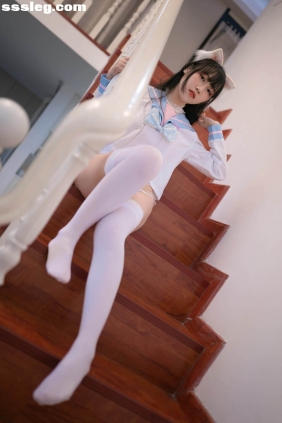 不呆猫 白色兔子JK[63P388M]